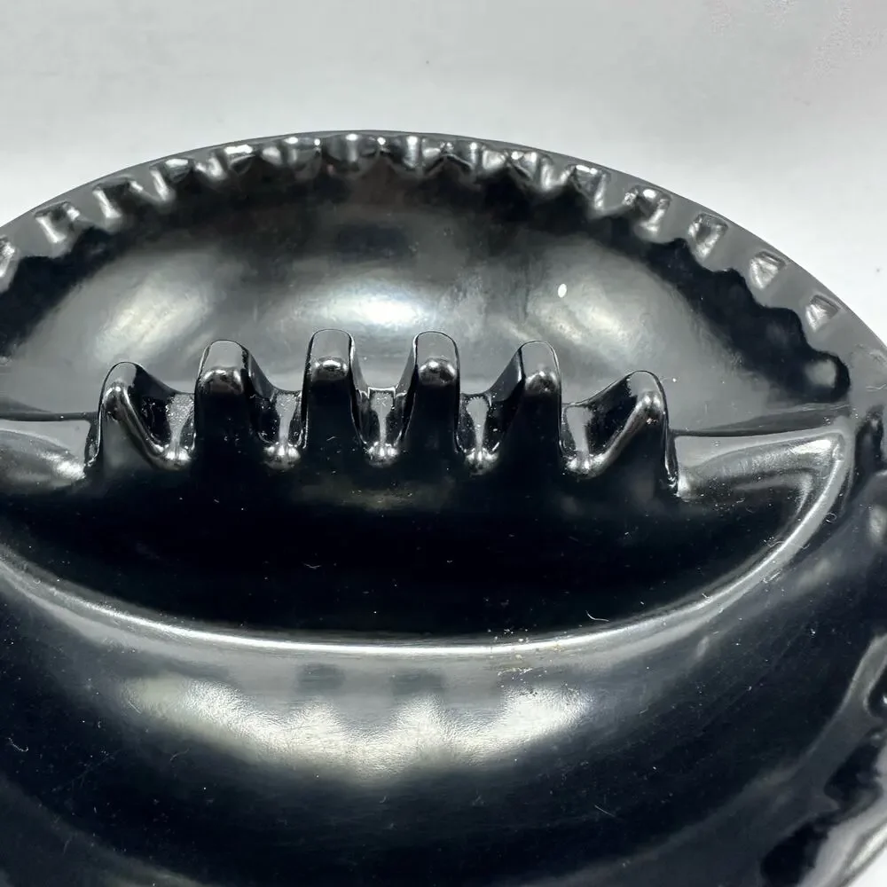 Vintage Anholt Ashtray Black Plastic Retro‎ Mid Century Modern Ashtray